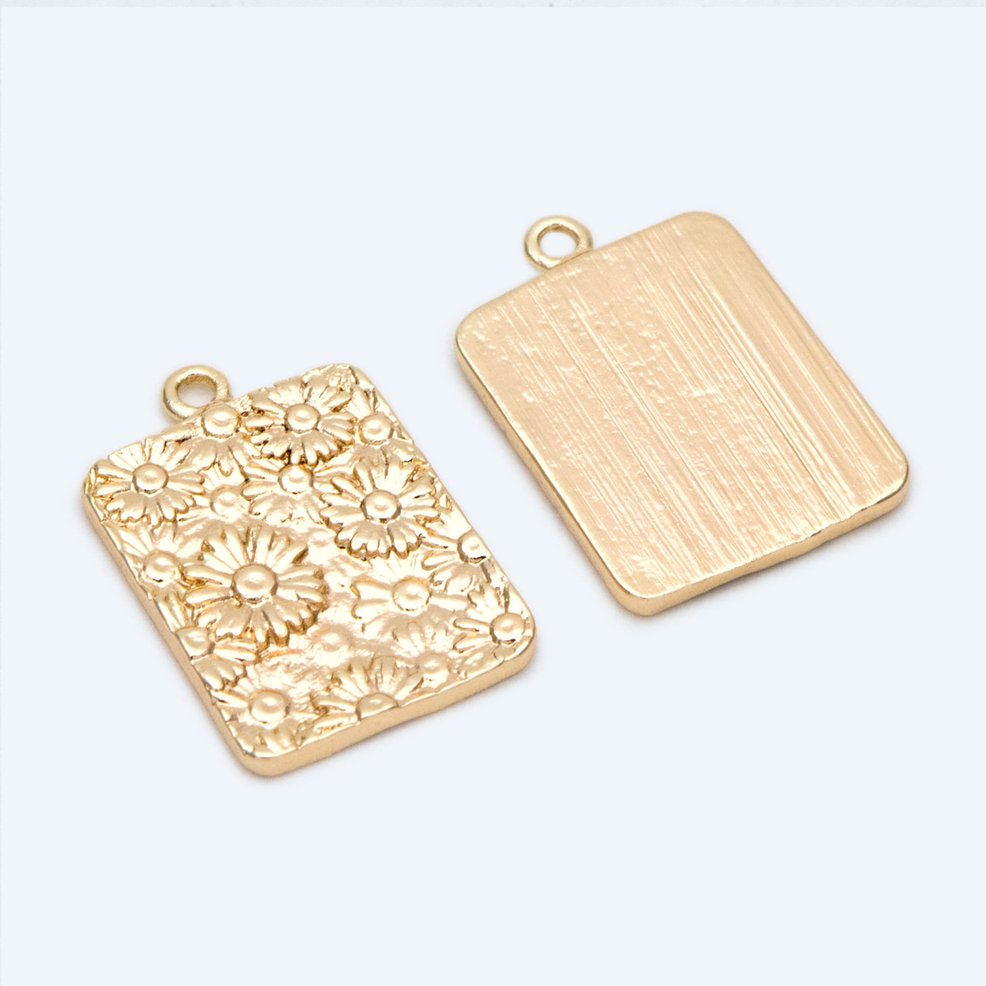 4pcs Gold Daisy Charm, Jewelry Making, Diy Material, Jewelry Supplies (GB-1281-E)